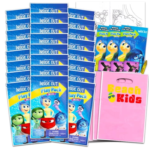 Set De Obsequios Para Fiestas Disney Inside Out Con 24 Minipaquetes De Juegos Para Niños