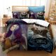 thumbnail image 2 of Nightmare Before Christmas Duvet Cover Sets Jack and Sally Valentine's Day Rose Decor 100% Microfibe Bedding Set with Pillow Shams, 2 of 3