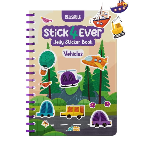 Libro de pegatinas DINO MINI Stick4Ever Jelly Waterproof para niños