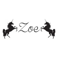 Rienda Libre Graphics - Decomural Personalised Name Unicorn Ws-44251