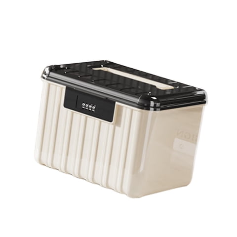 Bothyi - Contenedor De Almacenamiento Con Cerradura De Doble Capa Para Armario De Negocios Y Lavandería, 25 X 19,8 X 17,8 Cm