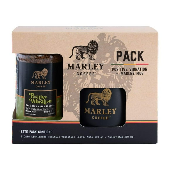 Pack Café Liofilizado Positive Vibration 100g + Marley Mug Negro
