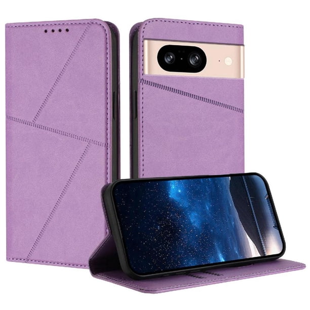 Funda Cartera Magnética para Google Pixel 8 Protección Antichoque con Ranuras Morado