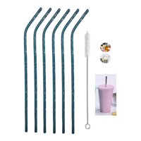 Genérico - Pack 6 Bombilla Reutilizar Bombilla Reutilizable + 1 Cepillo