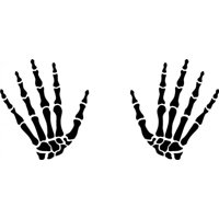 Rienda Libre Graphics - Decomural Skeleton Hands Halloween Ws-47089