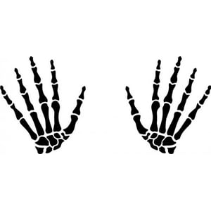 Rienda Libre Graphics - Decomural Skeleton Hands Halloween Ws-47089