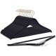 thumbnail image 1 of Perchas de Madera de Alta Calidad, Negros y Curvos con Acabado Cromado – Pack de 10, 1 of 8