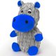 thumbnail image 1 of Juguete para perros Loncoldy Hipopótamo de peluche azul con chirrido, 1 of 8