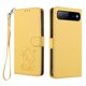 thumbnail image 1 of Funda Volteable con Diseño de Gato para Infinix Hot 60i 5G, Amarillo, 1 of 6