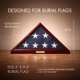 thumbnail image 2 of Estuche triangular de madera maciza (caoba) para exhibir banderas Bey‑Berk, 2 of 8