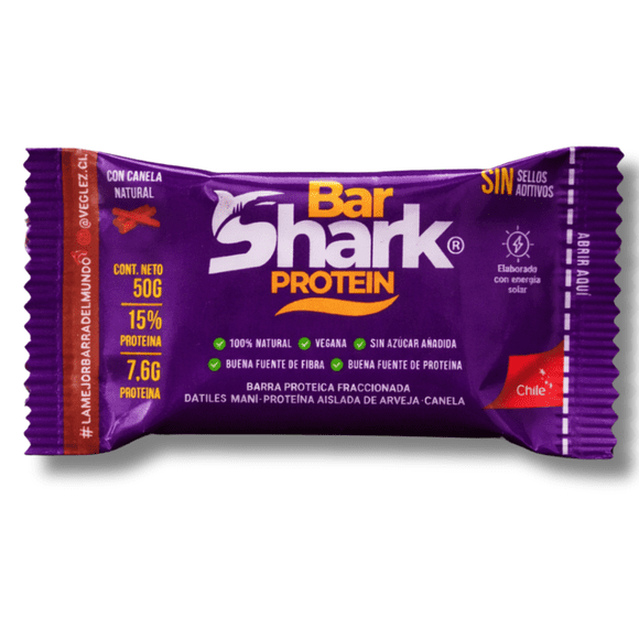 Shark Bar Protein barra proteica sabor Canela 10 unidades