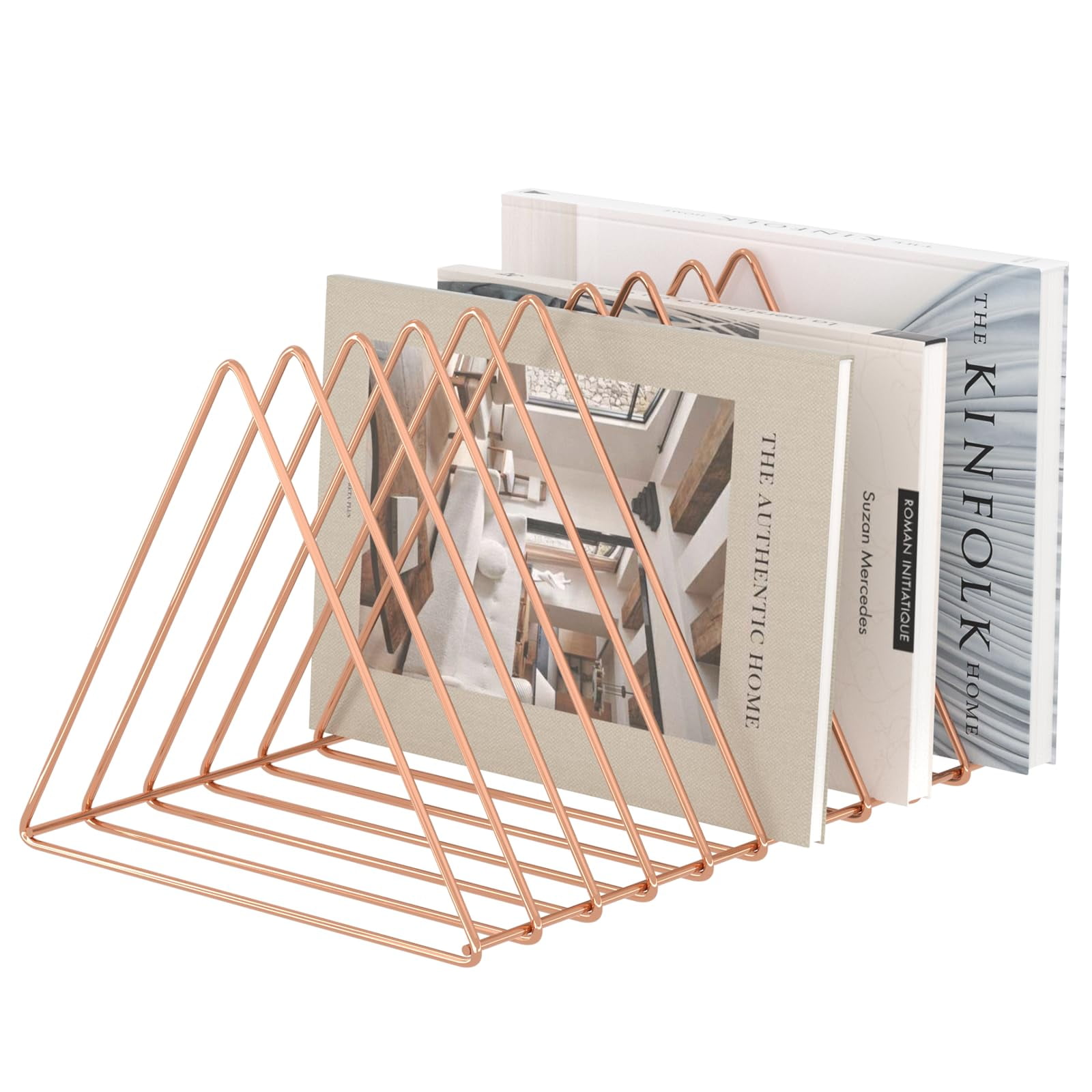 Organizador De Escritorio Urban Deco, Alambre Metálico, 10 Secciones, Oro Rosa