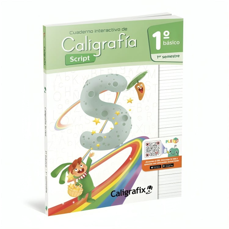 Caligrafix - Cuaderno De Caligrafía Script 1º Básico 1er Semestre