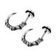 thumbnail image 3 of Unisex Hip Hop Cuerno Garra Punk Sólido 316L Acero Inoxidable Pendiente Plata, 3 of 3