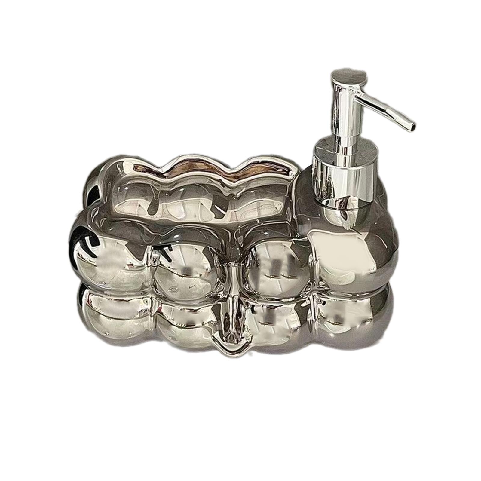 Magideal - Dispensador De Jabón Líquido Para Jabones, Botella Con Bomba, Dispensador De Gel De Ducha, Dispensador De Jabón Multiusos Portátil, Caja De Jabón Para Plata