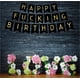 thumbnail image 4 of Banderín negro de feliz cumpleaños, 4 of 7