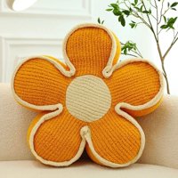 Genérico - Set De 2 Cojines Diseño Flor Color Naranja