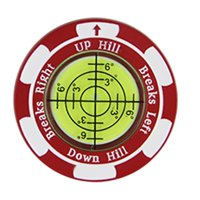 Magideal - Golf Putting Green Reader, Niveles Circulares, Regalo De Golfista, Herramienta De Lectura De Alineación De Golf, Marcador De Golf, Lector De Ayuda De Rojo