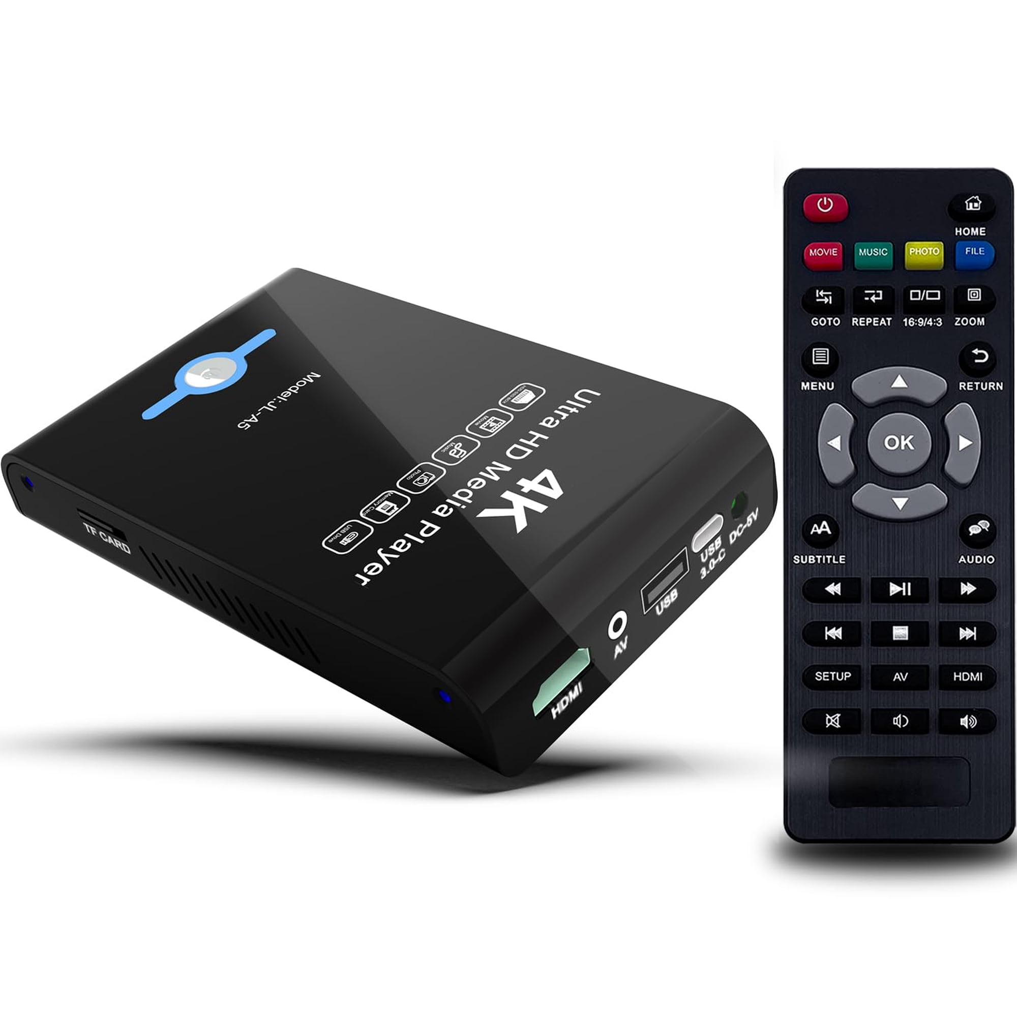Reproductor Multimedia 4k Ultra Hd Jlznlc Con Carcasa Para Hdd Usb/sd