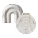 thumbnail image 1 of Set 2 Floreros Jarron de Ceramica Diseño Tipo Marmol Moderno crema, 1 of 5