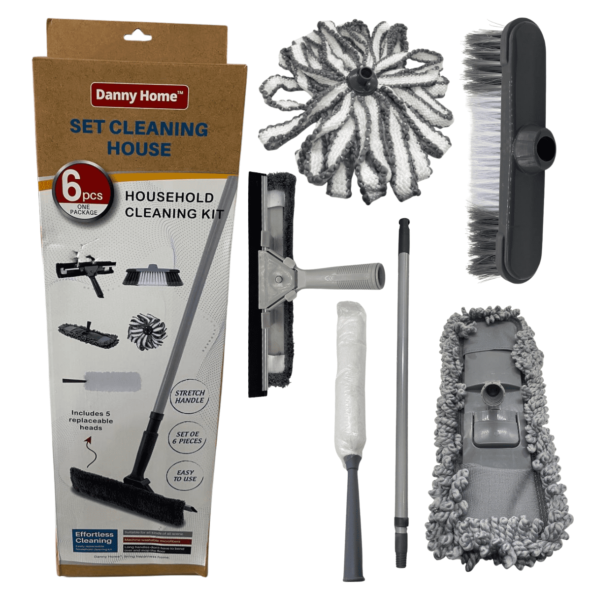 Genérico - Kit De Limpieza 6 Piezas Cepillos De Microfibra Auto Y Hogar – Interior Y Exterior