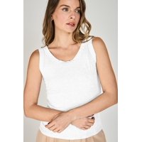 Polera Lara Acanalada Eclipse Crema M