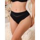 thumbnail image 4 of INSPIRE CHIC Bragas de Bikini de Seda de Hielo para Mujer de Cintura Media en Forma de V con Tanga de Malla Grande Negra, 4 of 4