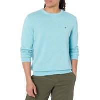 Jersey Tommy Hilfiger Liso Con Cuello Redondo Para Hombre, Azul Claro S
