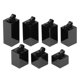 thumbnail image 2 of 7 Piezas Acrílico Anillo De Dedo Soporte De Exhibición Joyería Tienda Negro Cuboide, 2 of 3