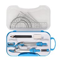 Bothyi - Kit De Geometría Matemática, Juego De Brújula, Transportador, Regla Triangular, Maestros De Escuela, Azul