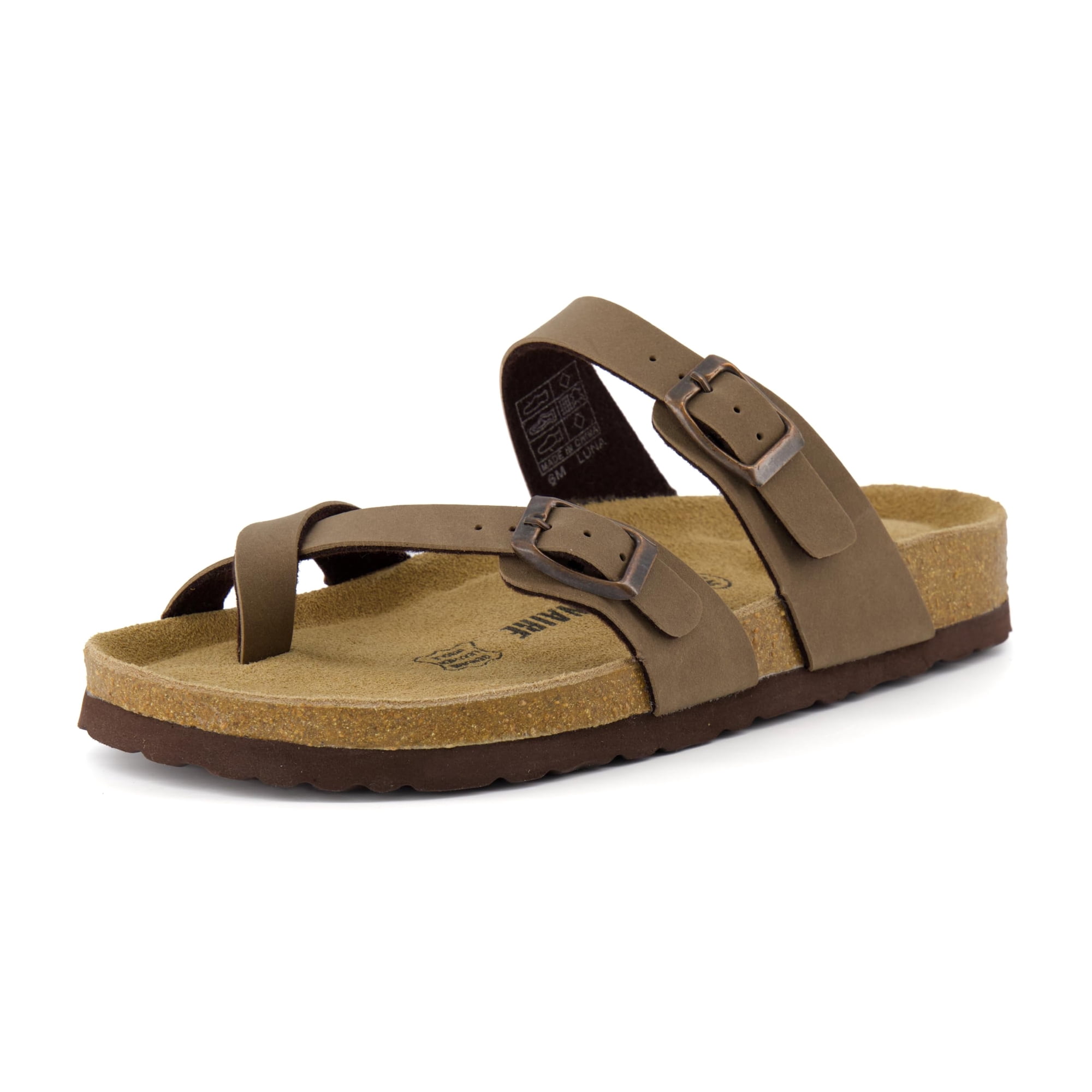 Sandalias Cushionaire Luna Con Plantilla De Corcho Para Mujer, Color Marrón, Talla 9