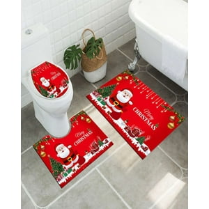 Casamio - Juego De Alfombra De Baño De Navidad 3 Piezas