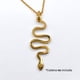 thumbnail image 5 of Colgante Serpiente Good Vibes, Plata 925, Oro 18k, Circones Dorado, 5 of 7