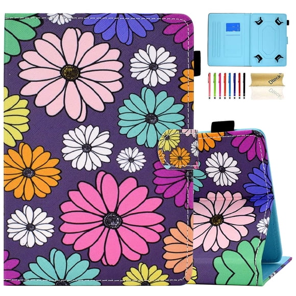 Funda para Tablet Dteck 8/8.3/8.4" con Diseño de Margarita, Soporte y Ranura para Tarjetas