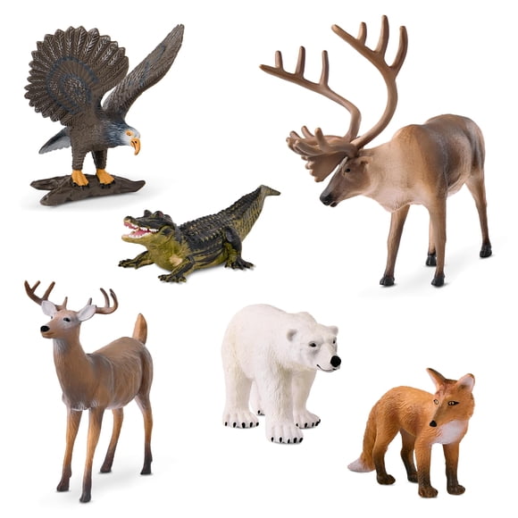 Figuras de animales norteamericanos Terra de Battat - Set de 6 piezas
