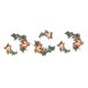thumbnail image 3 of Flor Swag Hojas Verdes Colgando Para Fiesta 3 Naranja Rosa, 3 of 5