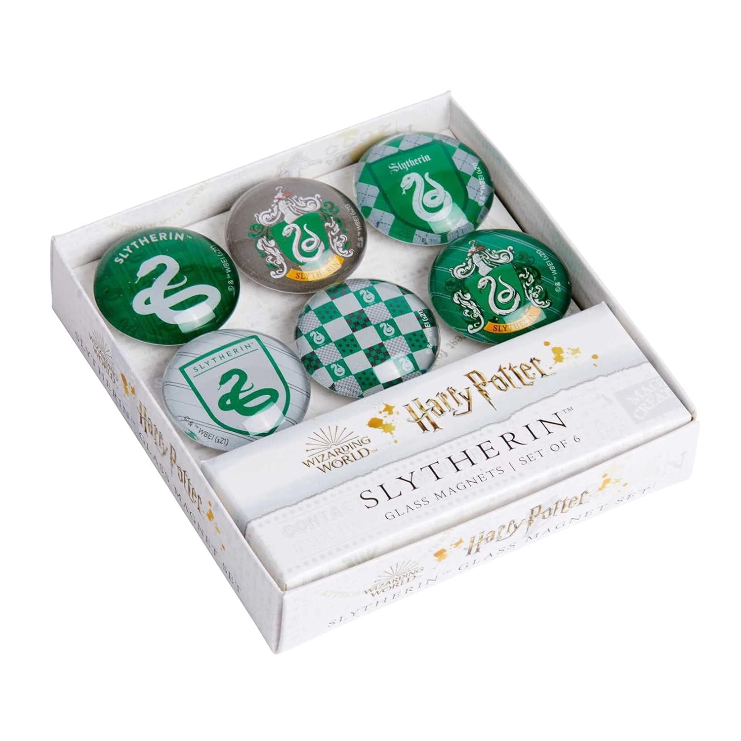 Insight - Harry Potter: Set Imanes De Cristal Diseño Slytherin (set 6 Uds.)