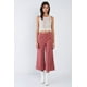 thumbnail image 2 of Pantalones Gaucho de Algodón de Raya Diplomática en Color Rosa Empolvado, 2 of 4