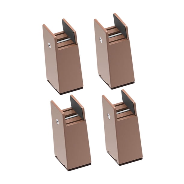 Elevador de pie de cama de 4 piezas para altura de mesa y silla, bloque de muebles liviano, fácil de instalar, función ajustable, aleación y PP, adecu Altura 10 cm