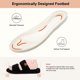 thumbnail image 3 of Pantuflas negras de doble tira con memoria de espuma LongBay para mujer, talla 9-10, 3 of 6