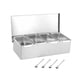 thumbnail image 3 of Organizador De Caja De Condimentos Con Tapa, Botes De Especias De Acero Inoxidable Para Cocina Casera, Cuatro Rejillas, 3 of 5