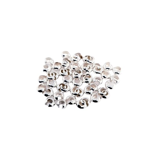 Cubiertas para cuentas de crimp CRAFT WIRE 3 mm 50 piezas de plata de ley .925