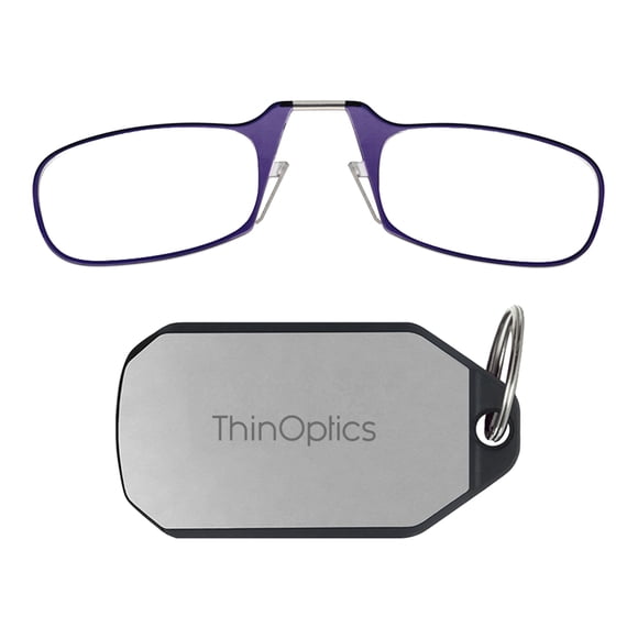 Llavero, gafas de lectura ThinOptics, color morado, 44 mm, EE. UU.