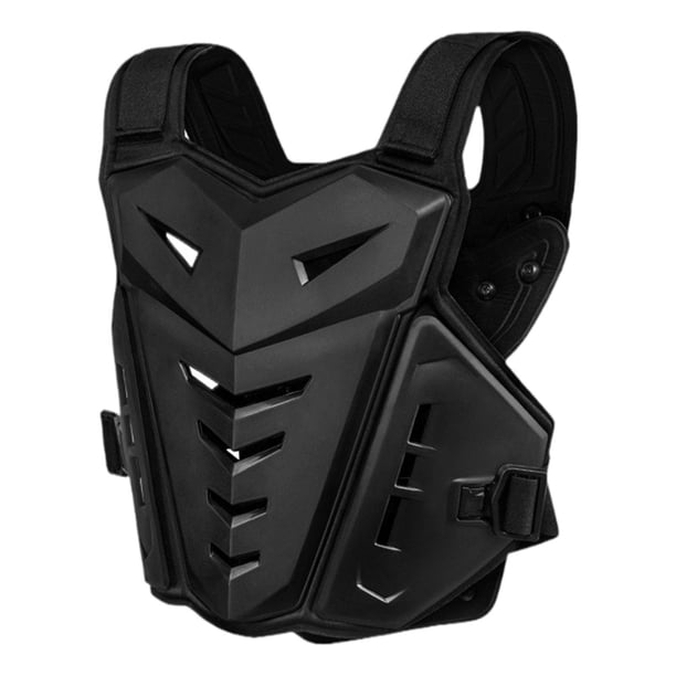 Chaleco de protección corporal genérico para motocicleta, protector de pecho para adultos, cinturón ajustable, accesorios para motocicletas para depor Negro