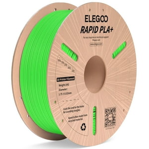 Filamento Para Impresora 3D Elegoo Rapid Pla Plus De 1,75 Mm, Color Verde, 1 Kg