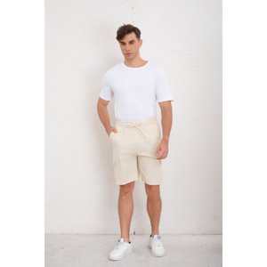 Likeshop - Short Cargo Bermuda Hombre Tipo Lino Temporada Primavera Verano 7145