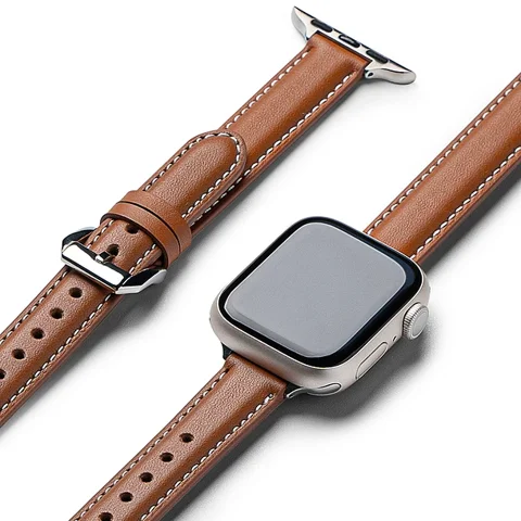 Correa Cuero Ringke Para Apple Watch 38/40/41/42Mm Padded Slim Café
