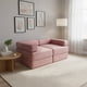 thumbnail image 1 of Sofa Cama Arkos Dos Cuerpos En Felpa Palo Rosa, 1 of 3