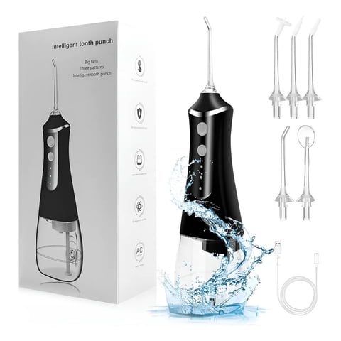 Genérica - Limpiador De Dientes Portátil Usb Recargable, Water Flosser - Negro