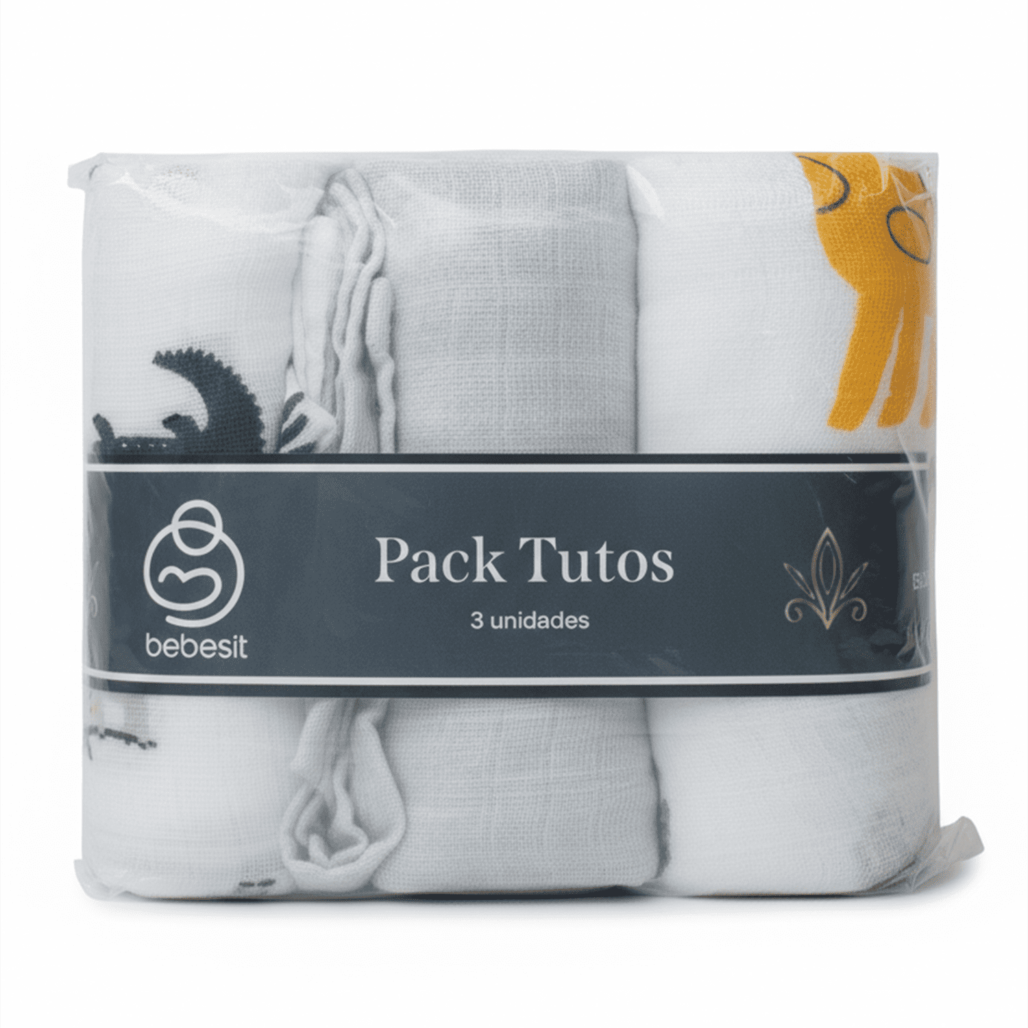 Bebesit - Pack 3 Mantas De Muselina 100% Algodón – 75 X 75 Cm
